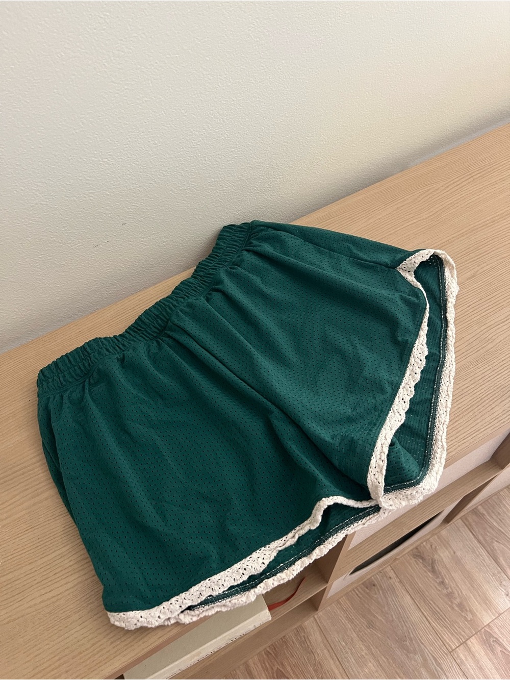 Aerie lace trip mesh shorts